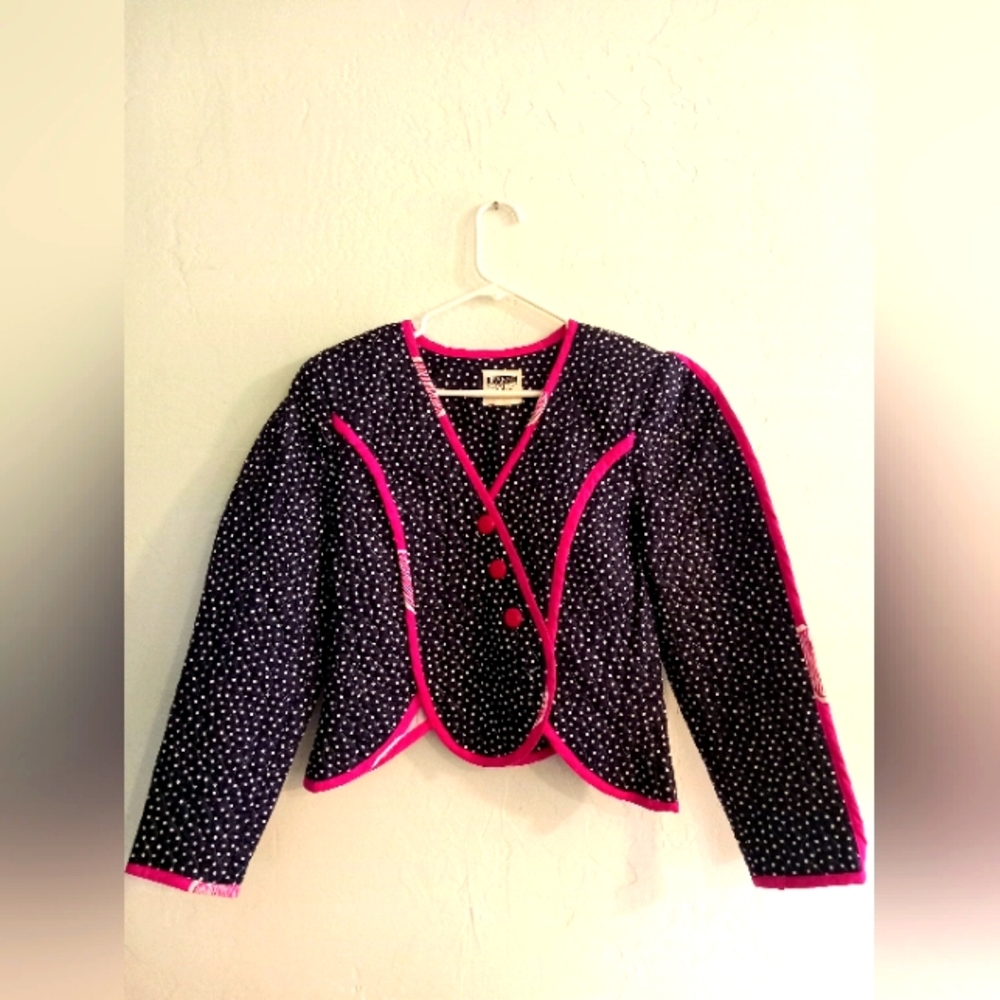 Vintage handmade Jeanne Marc quilted jacket, size small